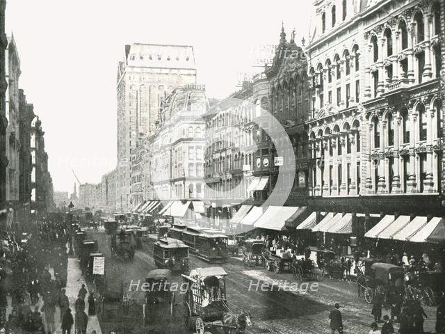 State Street, Chicago, USA, 1895. Creator: W & S Ltd.