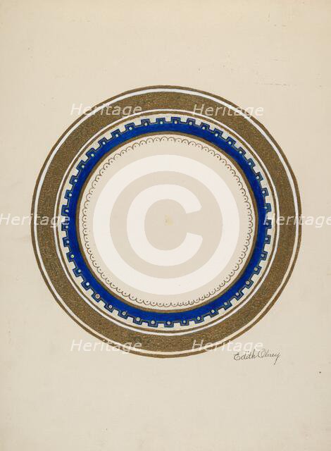 Plate, c. 1940. Creator: Edith Olney.