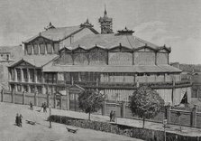 Exterior view of the Pignatelli Theatre, Saragossa, Aragon, Spain, 1878.  Creator: Unknown.