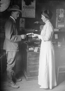 Boy Scouts - Postal Savings; Scouts Depositing, 1913. Creator: Harris & Ewing.