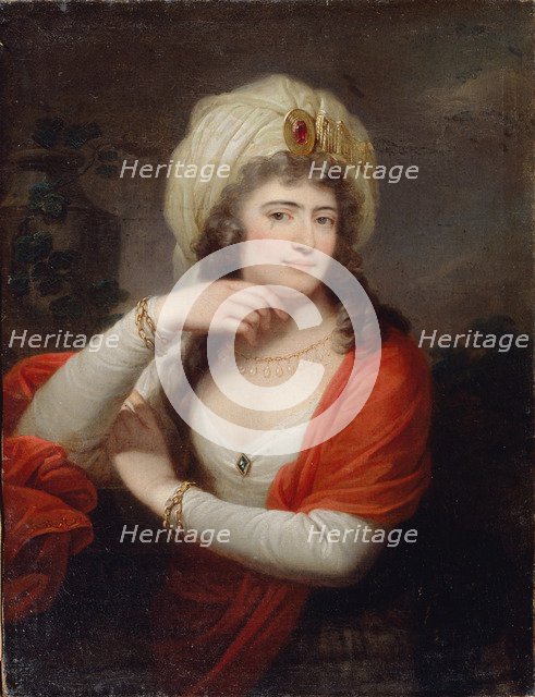 Portrait of Aleksandra Branicka (1754-1838), lady-in-waiting of Catherine II, 1793. Artist: Grassi, Józef (1757-1838)