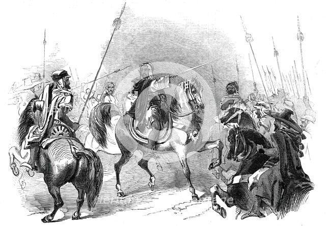 Abd-el-Kader, from an authentic French portrait, 1845. Creator: Unknown.