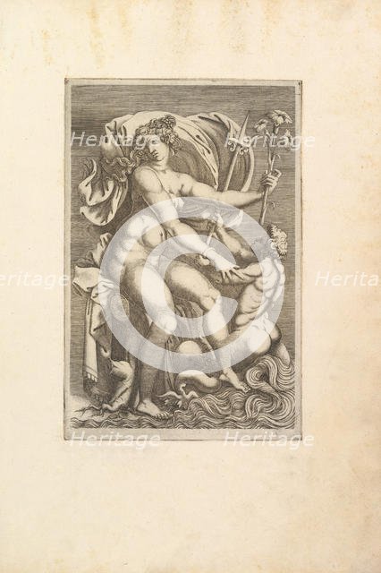 Thetis Seated with a Triton, 16th century. Creator: Unknown.