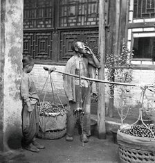 Peking, Pechili province, China: a travelling fruit-seller, 1869. Creator: John Thomson.