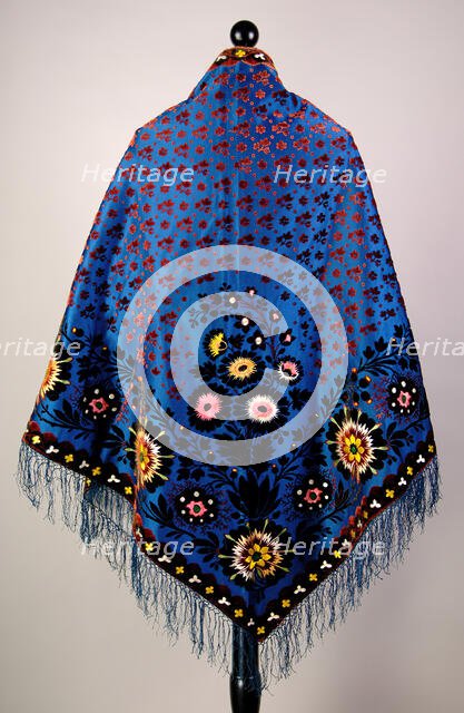Evening shawl, possibly French, 1875-85. Creator: Unknown.
