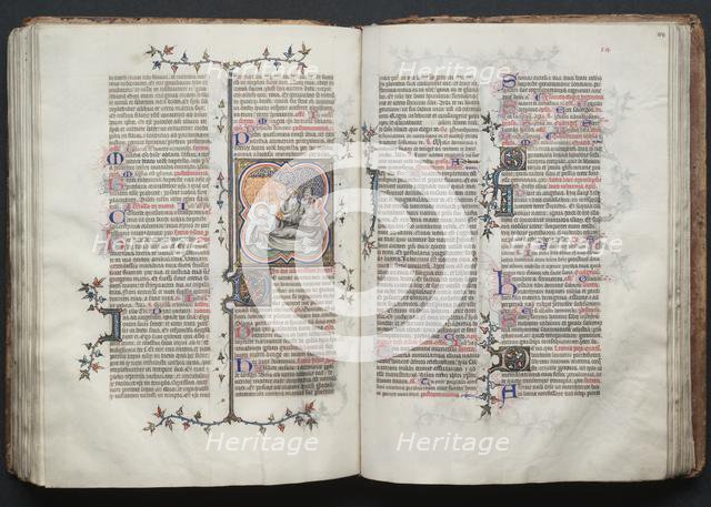 The Gotha Missal: Fol. 113v, The Birth of John the Baptist, c. 1375. Creator: Master of the Boqueteaux (French); Workshop, and.