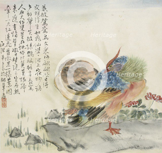 A pair of Mandarin ducks, 1857. Artist: Jin Yuan.