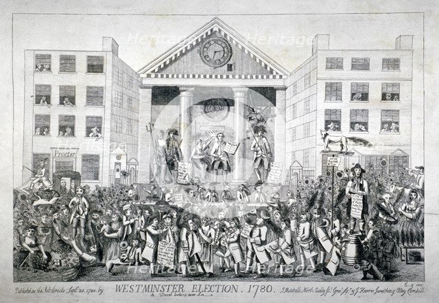 'Westminster Election', 1780. Artist: Anon
