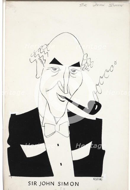 Sir John Simon, 1st Viscount Simon, between 1939 and 1946. Creators: Central Office of Information, John Musgrave-Wood.