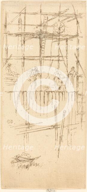 Savoy Scaffolding, c. 1887. Creator: James Abbott McNeill Whistler.