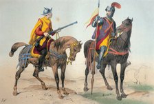 Reign of Philip III. Cavalry, 1603. Company of General Captain personal guard: arquebussier and w…