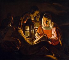 Saint Sebastian Nursed by Saint Irene, 17th century. Creator: Workshop of Georges de La Tour (1593-1652).