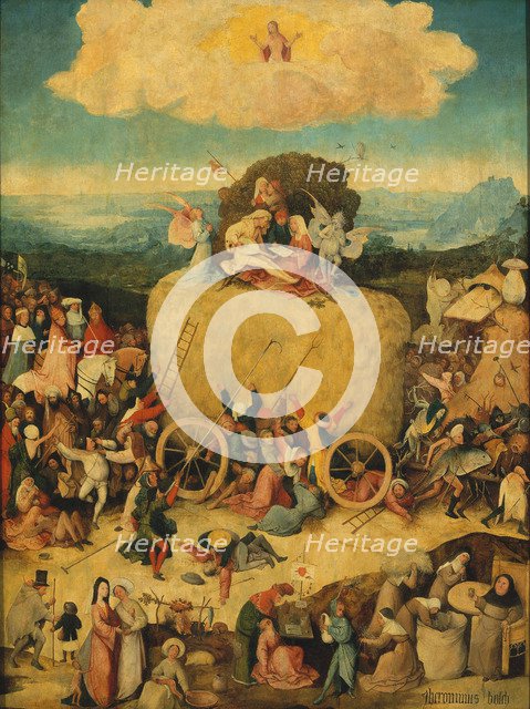 The Haywain (Triptych) Central panel, c. 1516. Artist: Bosch, Hieronymus (c. 1450-1516)