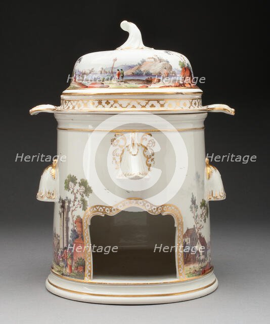 Food Warmer (Réchaud), Munich, c. 1760. Creator: Nymphenburg Porcelain Manufactory.
