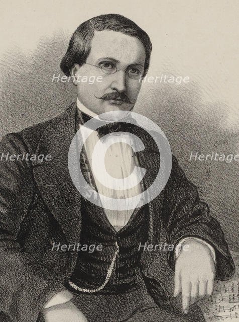 Portrait of the composer Antony Lamotte (1819-1912), 1855-1859. Creator: Donjean, Gustave (1800-1899).