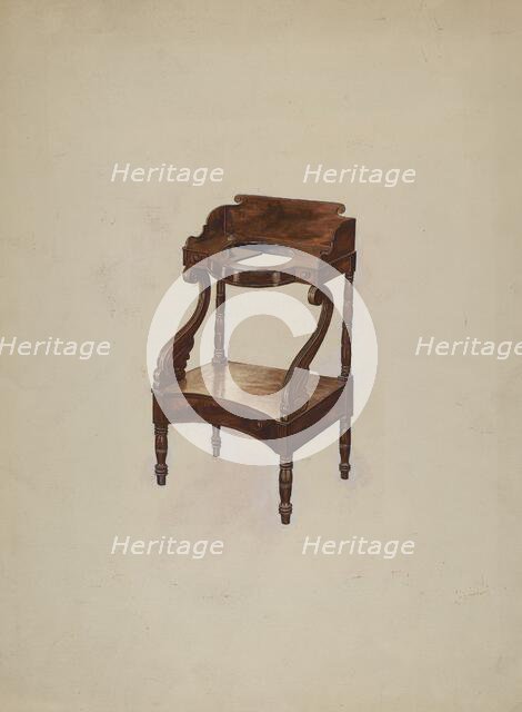 Washstand, c. 1941. Creator: Anne B. Trepagnier.