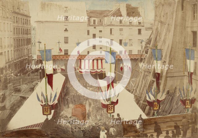 Laying the foundation stone of the Sorbonne, about 1883. Creator: Unknown.