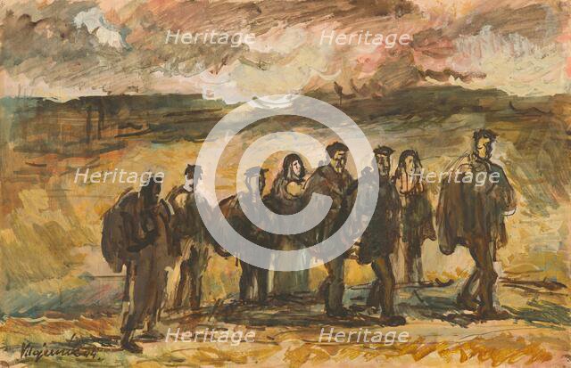 Refugees, 1944. Creator: Cyprian Majernik.