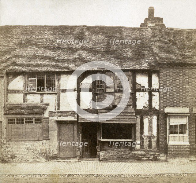 Shakespeare's Birthplace, Henley Street, Stratford-upon-Avon, Warwickshire, c1855. Artist: Hugh Welch Diamond.