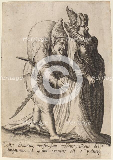 Vitia hominem monstrosum..., 1597. Creator: Robert Boissard.