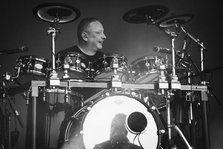 Stuart Kershaw, OMD, live at Heritage Live, Audley End House, Essex, Aug 2023. Creator: Annapaola Marchesani.