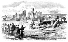 Siege Operations at Chatham: destruction of the stockade by gun-cotton and powder, 1871. Creator: Unknown.