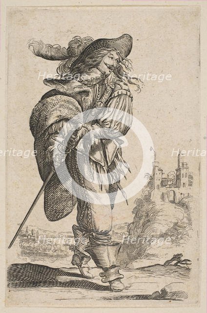 Gentleman Holding a Sword, 1629. Creator: Unknown.