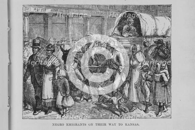 Negro emigrants on their way to Kansas, 1882. Creator: Unknown.