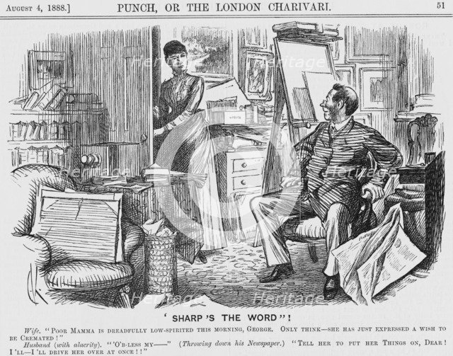 Sharp's the Word!, 1888. Artist: Unknown