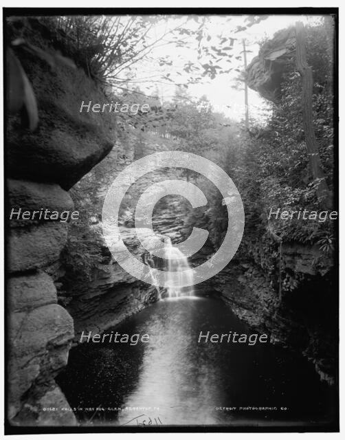 Falls in Nay Aug Glen, Scranton, Pa., between 1890 and 1901. Creator: Unknown.