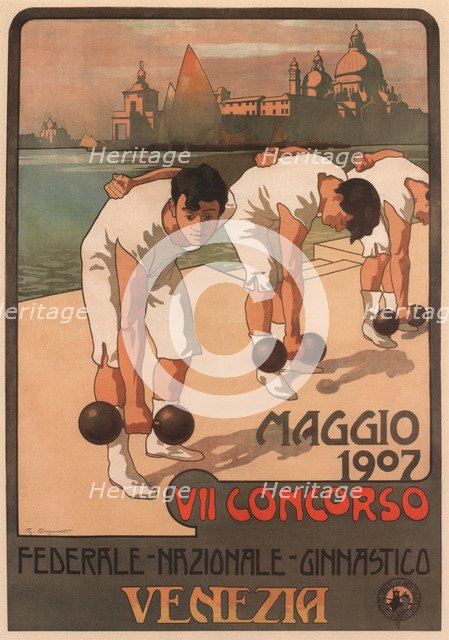 VII Federal Gymnastics Competition, 1907. Artist: Carpanetto, Giovanni Battista (1863-1928)