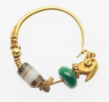 Earring with Dolphin Head Finial, 3rd-2nd century BCE. Creator: Unknown.
