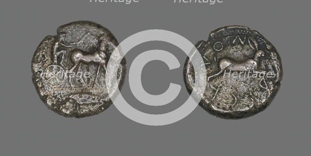 Tetradrachm (Coin) Depicting a Charioteer, 5th century BCE. Creator: Unknown.
