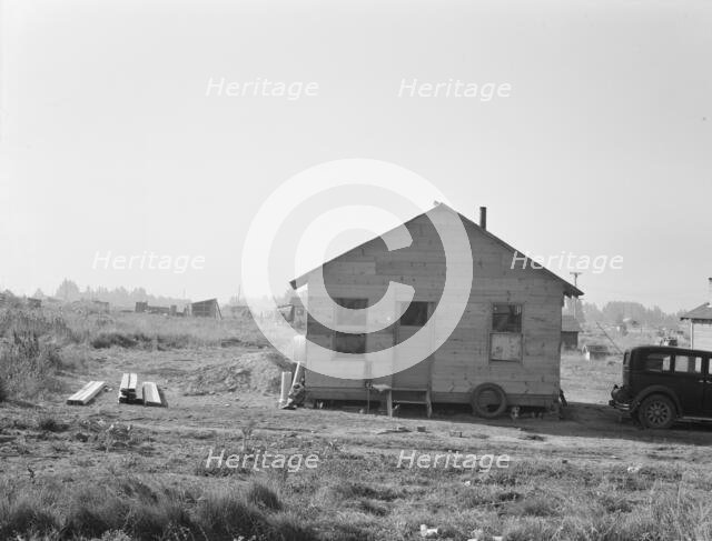 Rural shack community on outskirts of town..., near Klamath Falls, Oregon, 1939. Creator: Dorothea Lange.