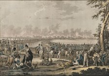 Bavarian troops under General Karl Philipp von Wrede Crossing the Danube near Vienna on July 6, 1809 Creator: Rugendas; Johann Lorenz; the Younger (1775-1826).