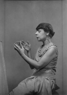 Miss Carrie Stettheimer, portrait photograph, 1932 Apr. 12. Creator: Arnold Genthe.
