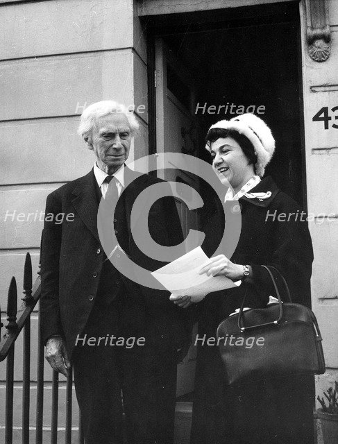 Lord Bertrand Russell (1872-1970), British Writer and Mathematician. Artist: Unknown