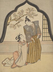 Lovers Dressing Beside a Window, 1765. Creator: Suzuki Harunobu.