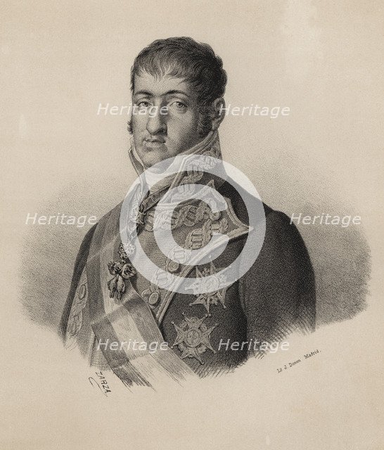Ferdinand VII (1784-1833), third son of Charles III. King of Spain from 1808-1833, known by the n…