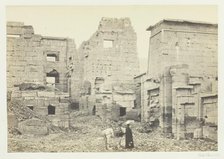 The Temple Palace, Medinet Haboo, 1857. Creator: Francis Frith.