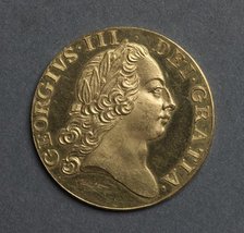 Guinea [pattern] (obverse), 1761. Creator: Richard Yeo (British, 1720-1779).