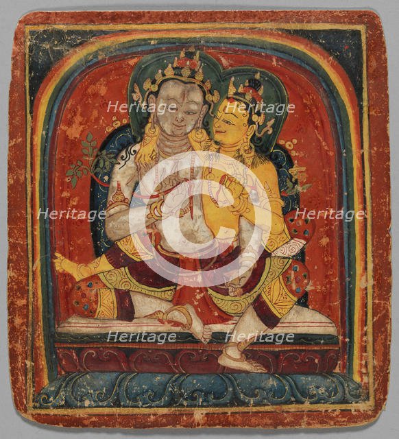 Initiation Card (Tsakalis): Maitreya, early 15th century. Creator: Unknown.