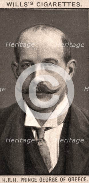 H.R.H Prince George of Greece, 1908.Artist: WD & HO Wills