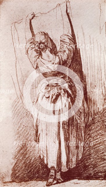 'Hanging up the Washing', 1913.Artist: Jean-Simeon Chardin