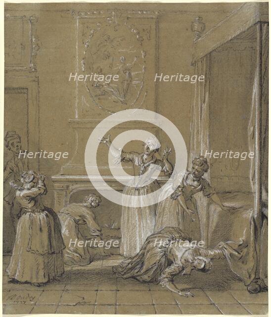 On trouve le corps mort de l'hote que l'on avait cache, 1727. Creator: Jean-Baptiste Oudry.