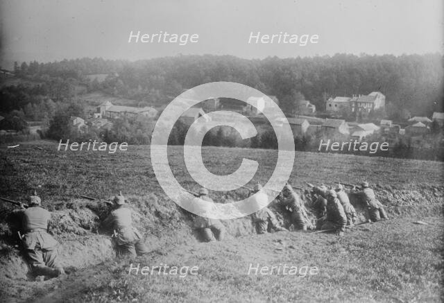 Germans in trenches in Argonne Forest, between 1914 and c1915. Creator: Bain News Service.