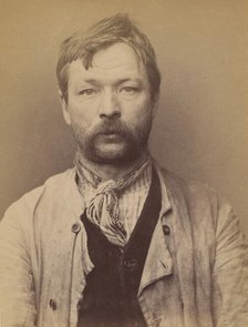 Thiebaut. Eugène. 35 (ou 36) ans, né à Château-Salin (Menthe & Moselle). Couvreur. Anarchi..., 1894. Creator: Alphonse Bertillon.