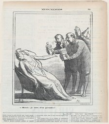 Merci; je sors d'en prendre!, 1871. Creator: Honore Daumier.