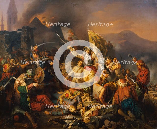 The Recapture of Buda, 1686 , 1858. Creator: Molnar, Jozsef (1821-1899).