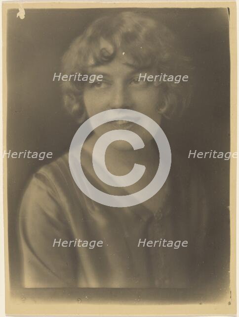 Portrait of a Woman in Satin Shirt, 1907-1943. Creator: Louis Fleckenstein.
